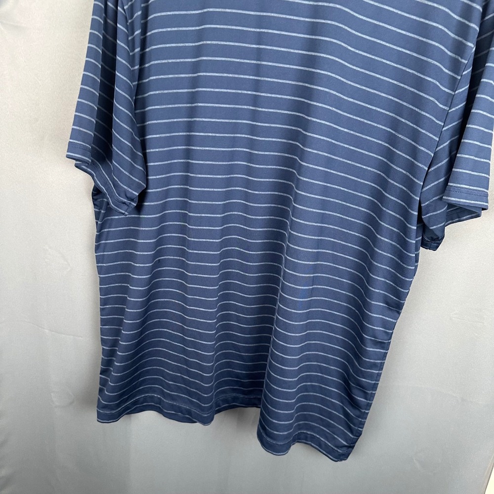 Under Armour Playoff Polo Mens 2XL Navy Blue Striped HeatGear Golf Shirt XXL - Picture 7 of 7